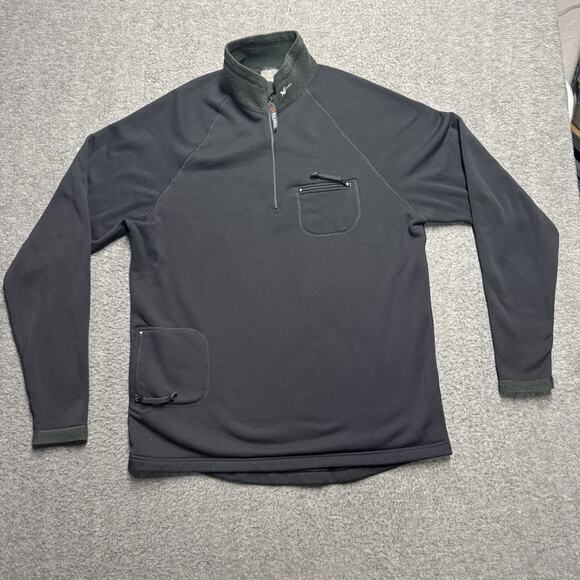 Redhead 1/4 Zip Polartec Fleece Jacket Mens XL Black Vintage Long Sleeve - Picture 1 of 5